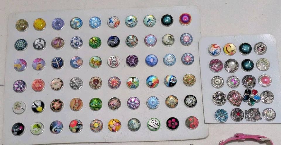 Lote De 100+ Collares Pulseras Dijes Estilo Jengibre Snap 18-20mm Más B Foto 2 de 4