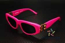BALENCIAGA BB0095S 006 Cat Eye Pink Gold Grey 53 mm Women's Sunglasses OBI 01
