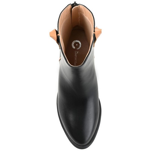 Journee Collection Womens Black Ankle Booties Shoes 8 Medium (B,M) BHFO 4747 - Picture 2 of 3