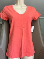Velvet by Graham & Spencer Tshirt Top V Neck Short Sleeve S Small New NWT
