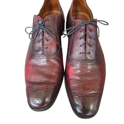 ALLEN EDMONDS Cornwallis Men Leather Brown Adelaide Oxford Brogue Shoes US 13 D - Picture 2 of 8