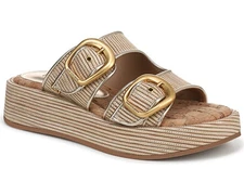 Sam Edelman Women's Nerissa Two-Strap Platform Sandal Sunny Gold 8.5M