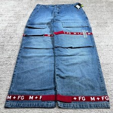 NWT Baggy Y2K 2000  s Shuttle Strap Marithe Francois Girbaud Cargo Denim Jeans