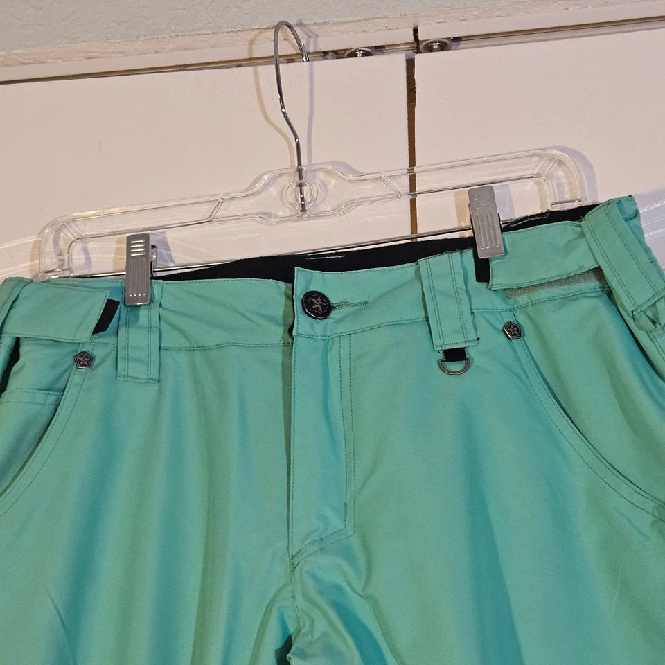 Pantalones de esquí de snowboard Sessions Terrain para mujer talla mediana aguamarina impermeables 10 k usados en excelente estado Foto 2 de 4