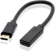 USB C Extension Cable 0.6FT, USB Type-C 3.1 Gen2 Male to Female Extender Cord