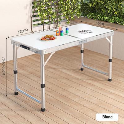 Campingtisch klappbar, Koffertisch - höhenverstellbar - 120 x 60 cm