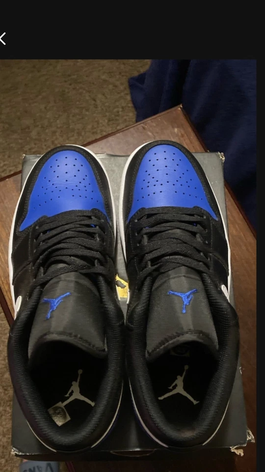 Nike Air Jordan 1 Zapatillas de baloncesto bajas 'Puntera real negra' para hombre 553558-042 NUEVAS Foto 3 de 4