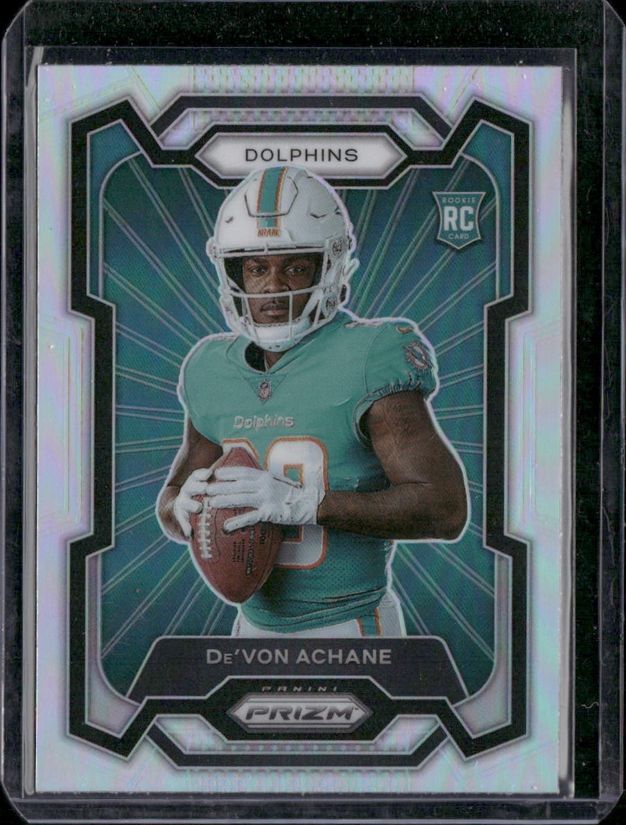 2023 Panini Prizm #306 De'Von Achane Rookie Variations Prizms Silver
