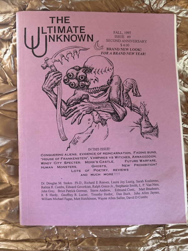 Lot Of 5 Vintage The Ultimate Unknown Fanzine Issues #8-12 Horror Sci-Fi ‘97-‘98