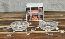 Vintage Crystal Clear Essex 24% Lead Crystal Bobeche Set of Two — Free Ship