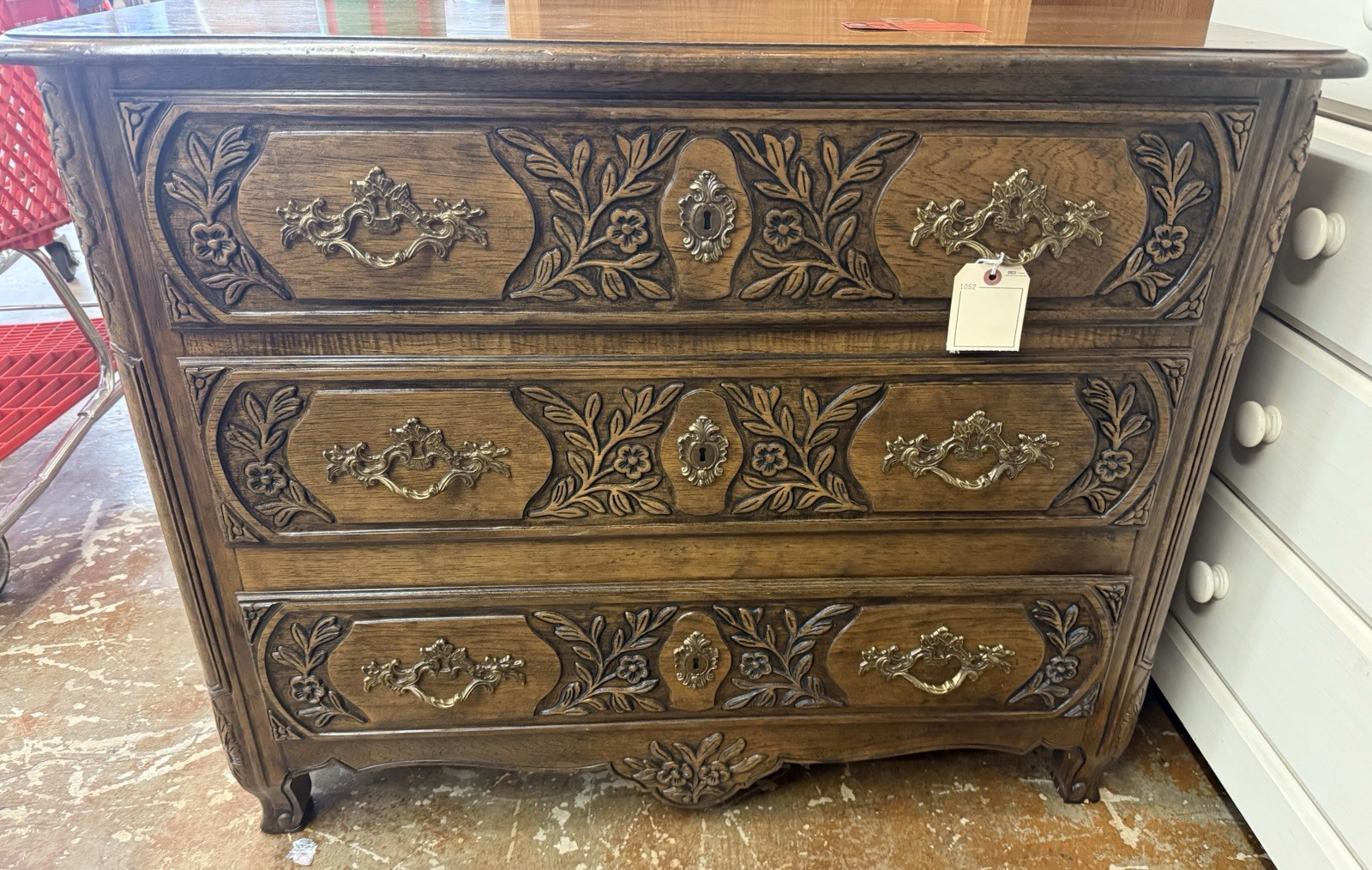 20th Century French Country Baker Carved Oak Wood Chest 42” Dresser | eBay