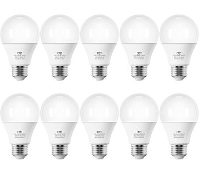 100W Equivalent Daylight White 5000K A19 LED Light Bulb 10 Pack Bright