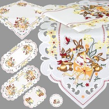 Ostern Tischdecke Tischläufer Tischwäsche Osterdekoration Stickerei Osterhasen