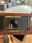 Antique Magic Wood Mechanical SLIDER lantern Slide KIDS JUMPING   old — photo 4