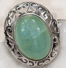 Natural Aventurine 925 Sterling Silver Ring Jewelry Sz 7 B18-7