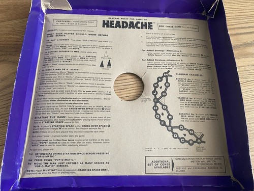 Headache Pop-O-Matic Game Peter Pan Playthings 1978 100% Complete Vintage - Picture 6 of 6