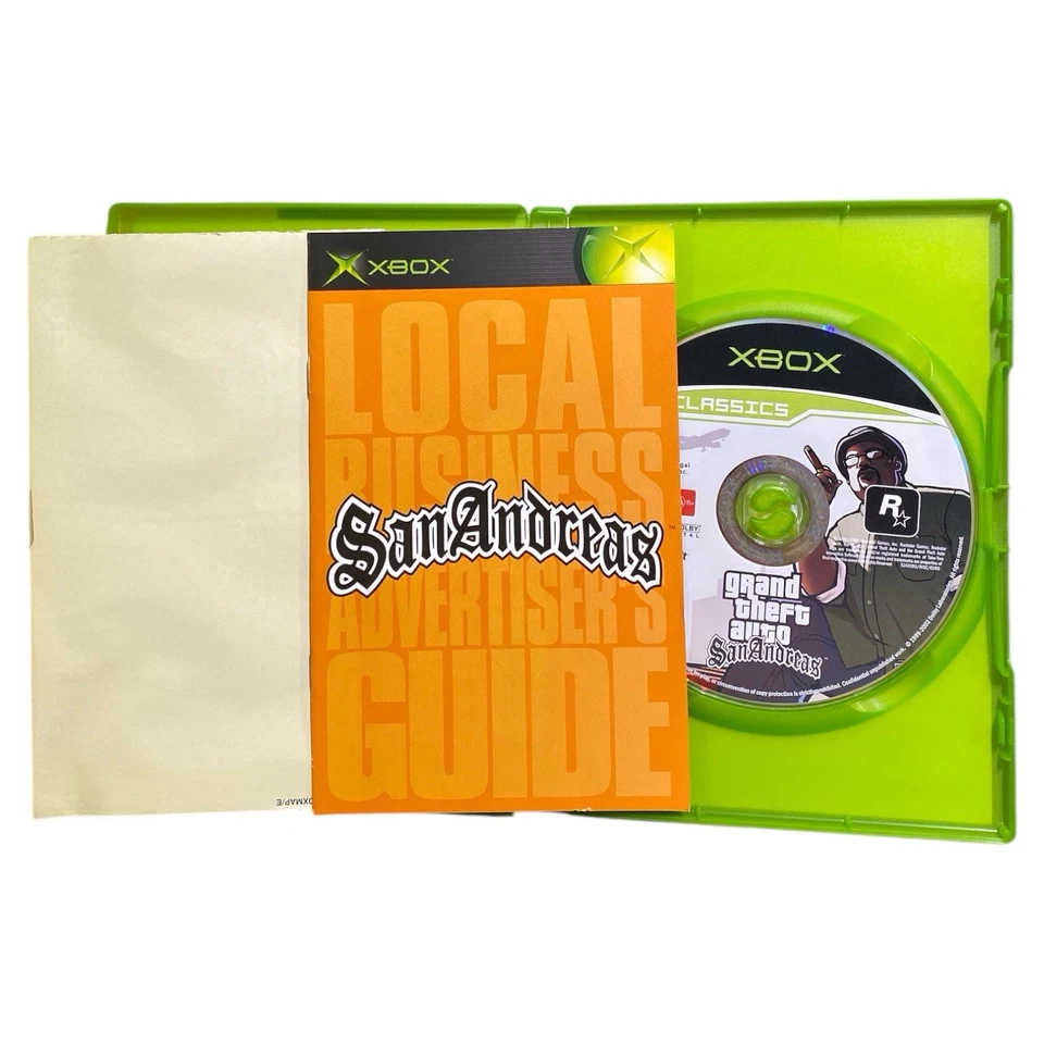 Grand Theft Auto San Andreas Xbox Classics Original PAL Complete Manual Map MA15 - Image 4 of 4