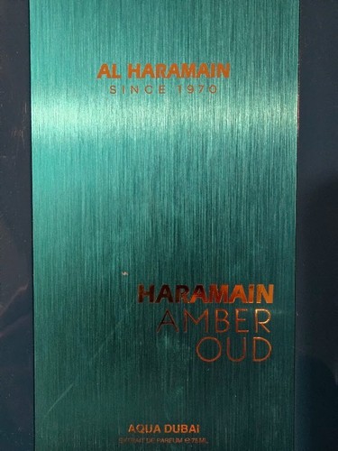 Marke Neu im Karton Al Haramain Unisex Amber Oud Aqua Dubai EDP Spray 3,38 Oz.