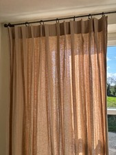 Bespoke Sheer Warwick Linen Curtains Blush Colour