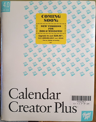 Calendar Creator Plus version 4.0 for DOS in original shrink wrap