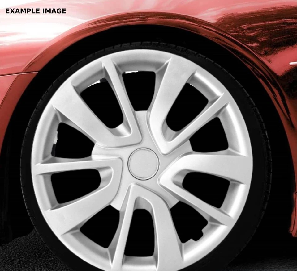 Juego de 4 tapacubos de 15" para protector de cubierta de rueda completa plateado para Isuzu Foto 4 de 4