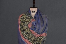 Handwoven Kashmiri Pashmina Stole: Embroidered Cashmere Shawl 28x80 Inch