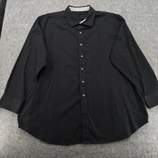 Robert Graham Black Long Sleeve Paisley Dress Shirt Size 3XL