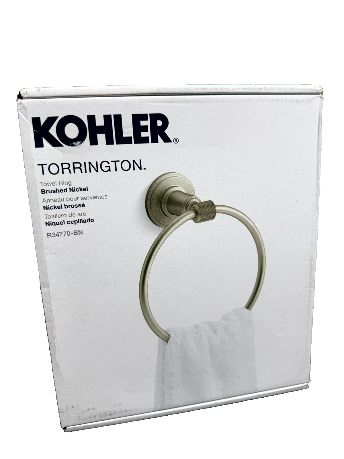 Kohler Torrington Wall Mounted Towel Ring in Vibrant Brushed