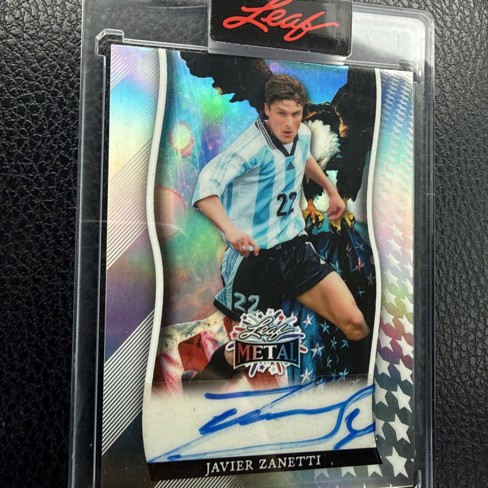 2026 Javier Zanetti /7 Auto Leaf Metal Independence Day—Argentina!!
