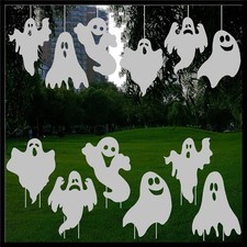 Halloween Ghost Yard Signs Outdoor Decorations - Durable Weather-Resistant La...