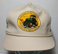 New 1990s Vintage John Deere Kansas City 125 Years John Deere Farm Hat Cap Tan