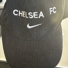 Nike Chelsea FC Global Futbol Corduroy Hat Club Cap Size M/L Black White NWT