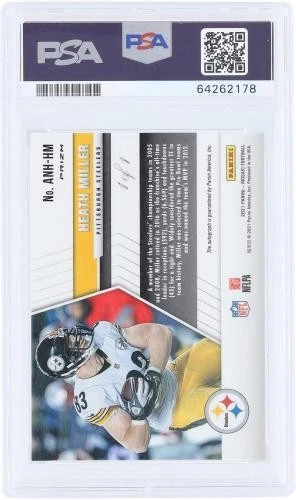Tarjeta de fútbol americano autografiada de los Heath Miller Steelers artículo #14304295 certificado de autenticidad Foto 2 de 3