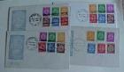 ISRAEL FDC 2 ROULETTED 5cents and 2 PERFORATED 1948  CACHET UNADDRESSED