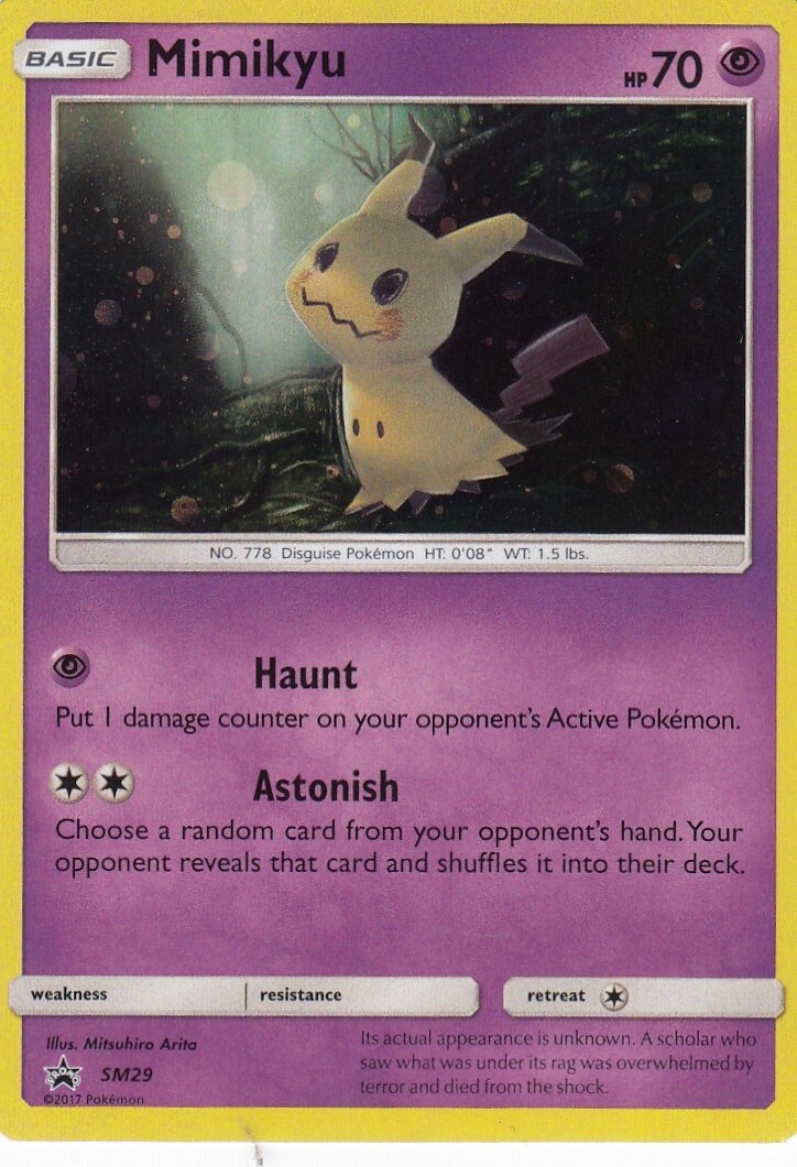 mimikyu holographic card Pokemon Trading Card Special Holographic Promo Card Mimikyu (1 Card)