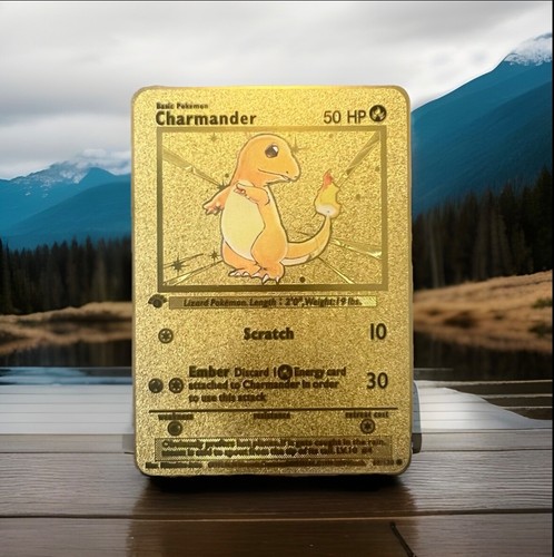 Charizard Charmeleon Charmander Pokémon Gold Metal Card First Edition - Picture 9 of 9