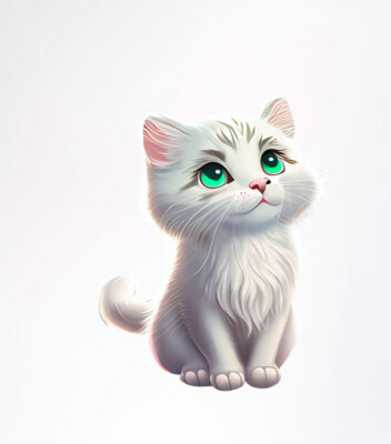 Niedliches Baby Kätzchen Katze Wandbild bunte Vinyl-Aufkleber Abziehbilder z225