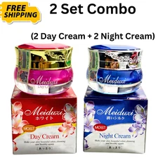 2 Set Combo (4 Bottles) Meiduzi Day and night Cream Treat Melasma Removing acne