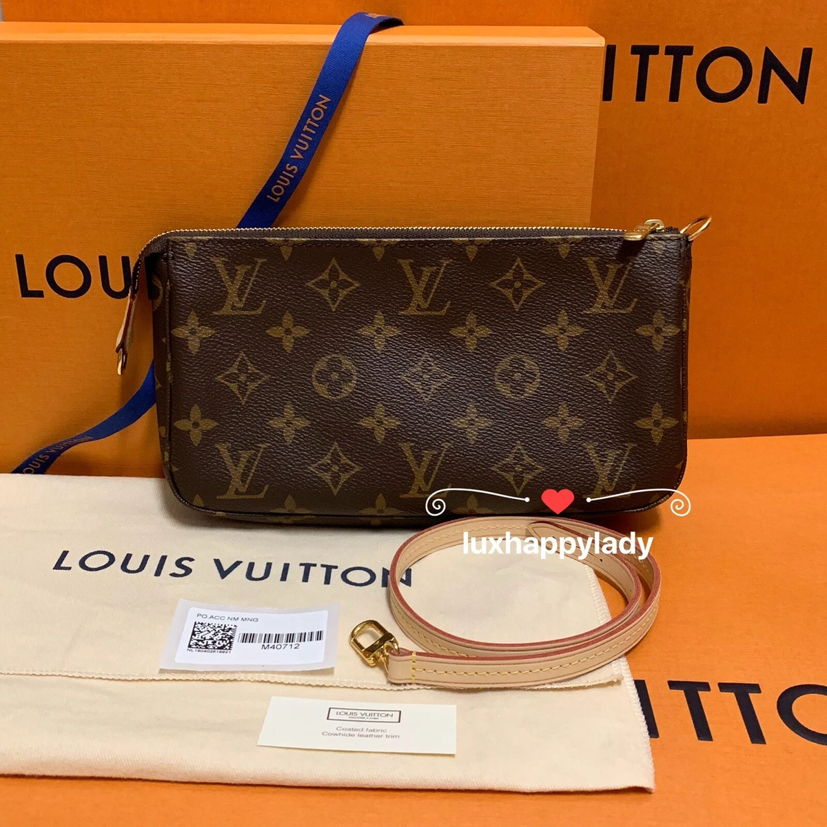 🔥NEW LOUIS VUITTON Large Pochette Accessories Monogram Pouch Bag HOT  GIFT❤️