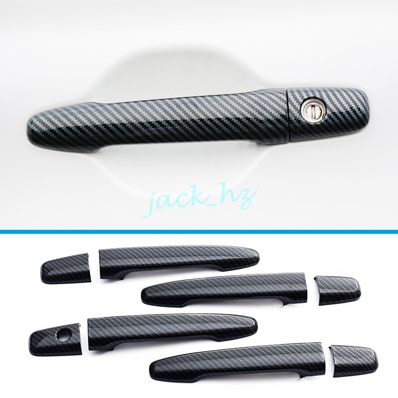 Carbon Fiber Door Handle Cover Trim For Mitsubishi Outlander Sport Accessories