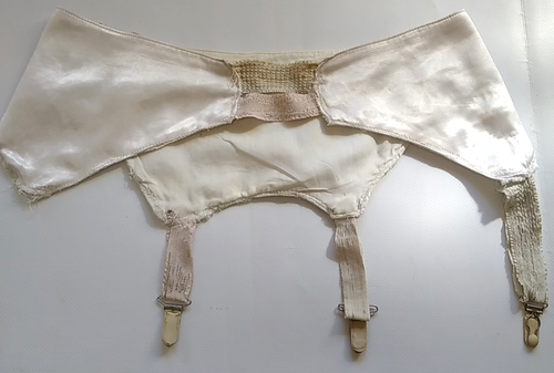 Vintage women's White satin garter belt USSR Ukraine Soviet 1970s retro lingerie - Picture 2 of 17
