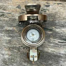 Lot of 5 Solid Brass Designer Antique Finish WWII Military Pocket Compass Gift