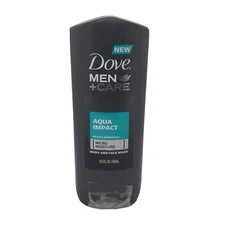 (1) Dove Men + Care Aqua Impact Ocean Minerals Body & Face Wash 13.5 Fl. Oz. HTF