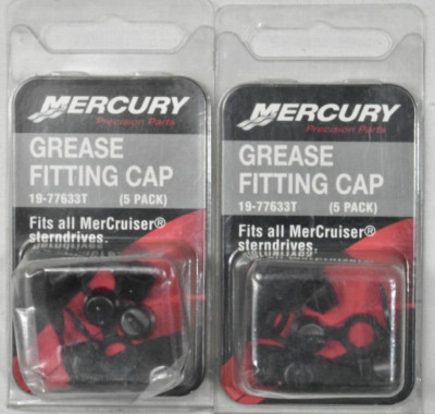 Mercury Quicksilver 19-77633T Grease Fitting Caps (2 Packs of 5)