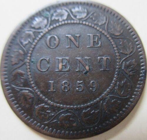 Grande pièce de cent du Canada 1859. PENNY Victoria 1p 1c (C512R) - Photo 1 sur 2