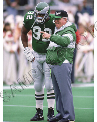 REGGIE WHITE & BUDDY RYAN PHILADELPHIA EAGLES 8X10 PHOTO