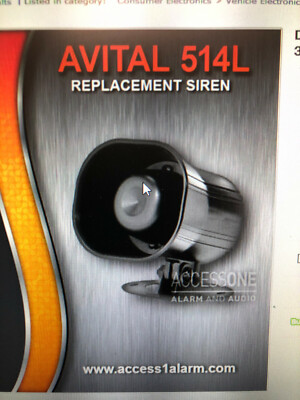 Directed 514L Revenger 6-Tone Soft Chirp Replacement Siren For The Avital 3305L 