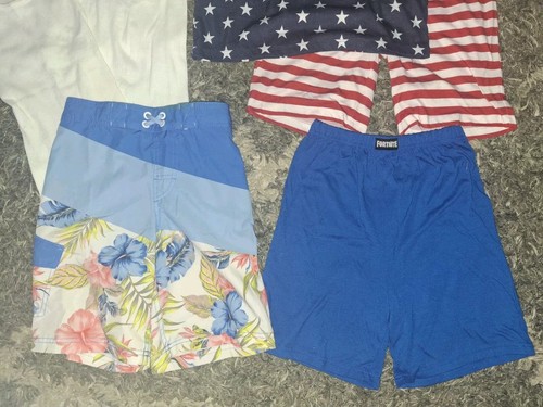 BOYs mixed 7pc lot EUC size Medium 8 swimming trunks, pj Short & Tanks Plz Read - Picture 3 of 4