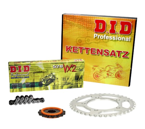 DID X-Ring Kettensatz Gold Für Suzuki DR 650 SE - Verstärkte Kette Mit Ritzel & Kettenrad