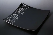 Small plate Echizen Urushi Japanese Lacquer ware Art decoTamari 22cm Japan